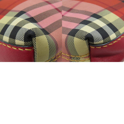 BURBERRY バーバリー チェック柄 ショルダーバッグ キャンバス レディース 中古