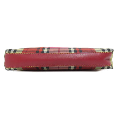 BURBERRY バーバリー チェック柄 ショルダーバッグ キャンバス レディース 中古