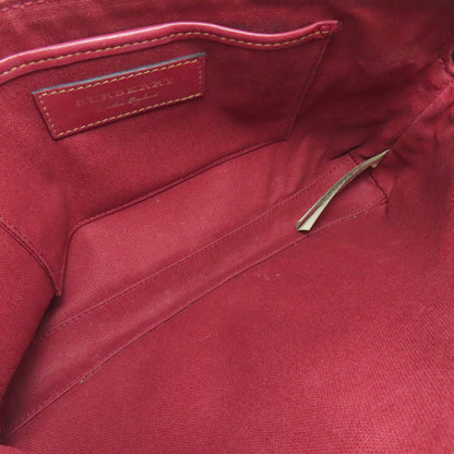BURBERRY バーバリー チェック柄 ショルダーバッグ キャンバス レディース 中古