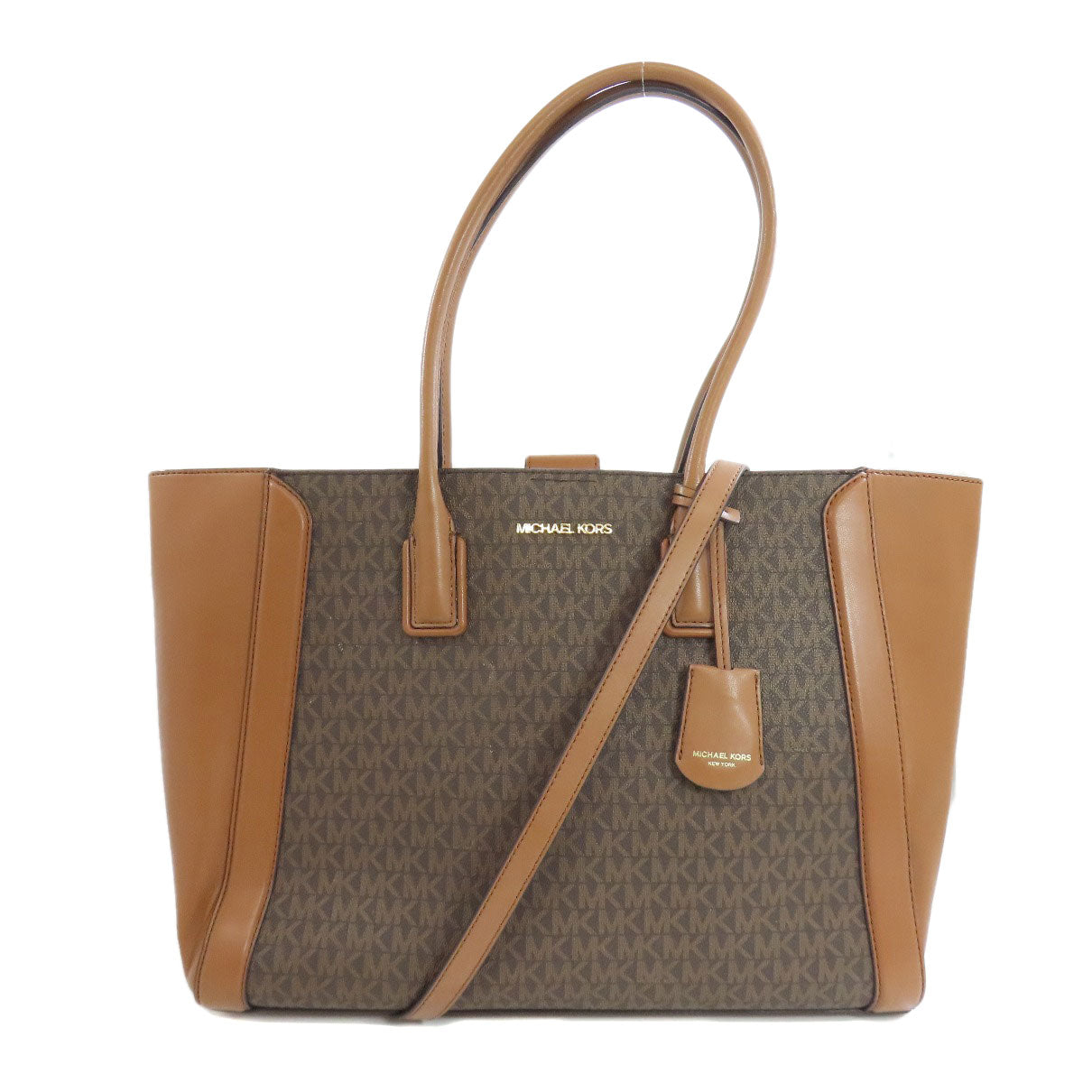 Michael Kors マイケルコース MKシグネチャー 2WAY トートバッグ PVC レディース 中古