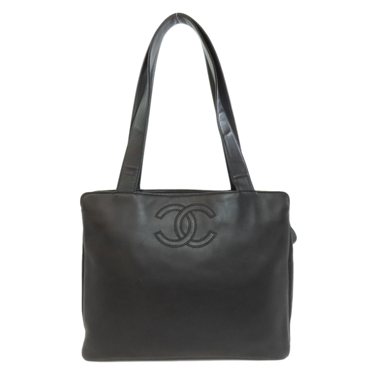 CHANEL シャネル ココマーク トートバッグ カーフ レディース 中古