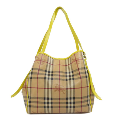 BURBERRY バーバリー ノバチェック トートバッグ PVC レディース 中古