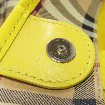 BURBERRY バーバリー ノバチェック トートバッグ PVC レディース 中古