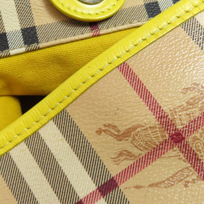BURBERRY バーバリー ノバチェック トートバッグ PVC レディース 中古