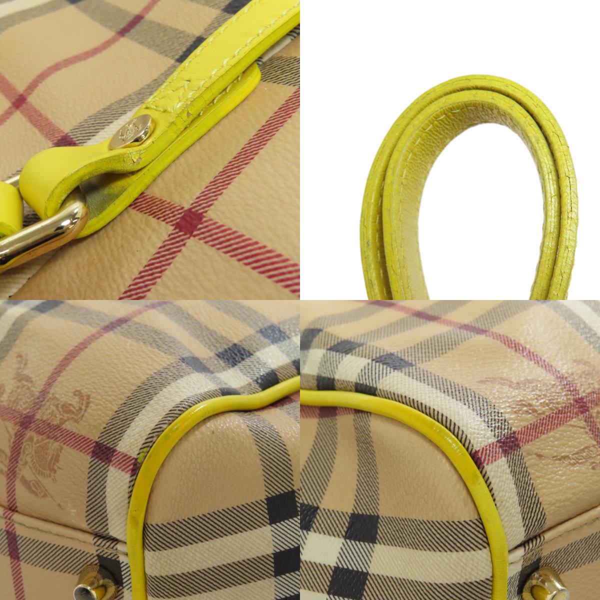 BURBERRY バーバリー ノバチェック トートバッグ PVC レディース 中古