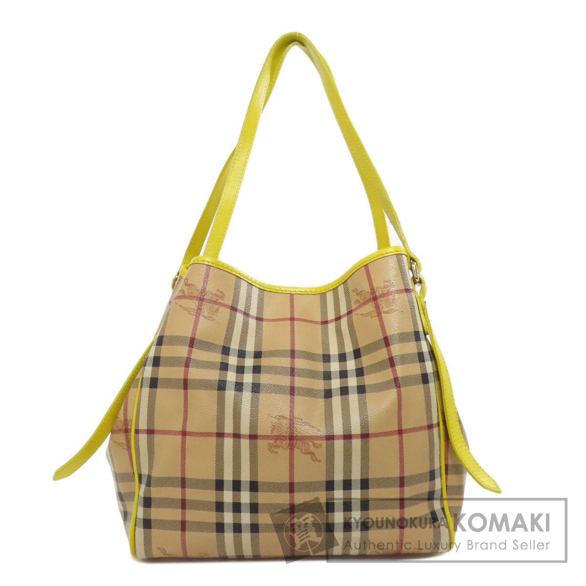 BURBERRY バーバリー ノバチェック トートバッグ PVC レディース 中古