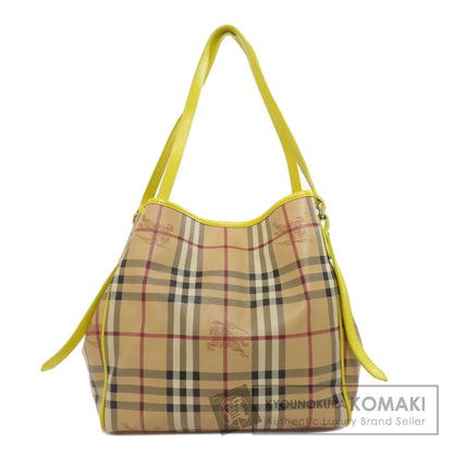 BURBERRY バーバリー ノバチェック トートバッグ PVC レディース 中古