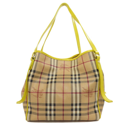 BURBERRY バーバリー ノバチェック トートバッグ PVC レディース 中古
