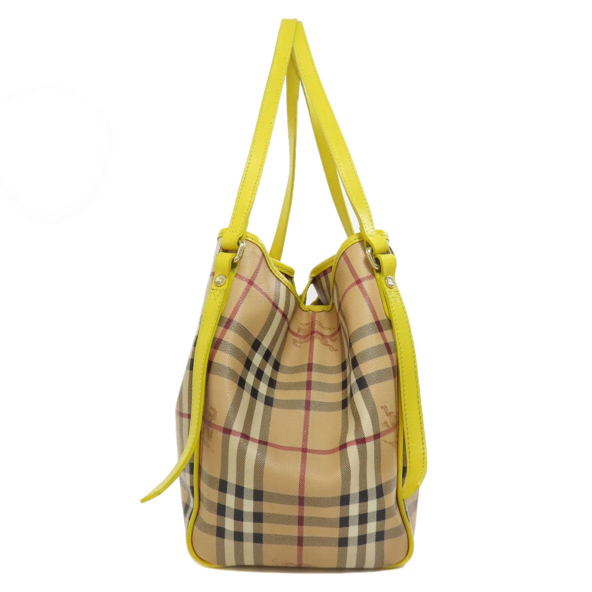 BURBERRY バーバリー ノバチェック トートバッグ PVC レディース 中古