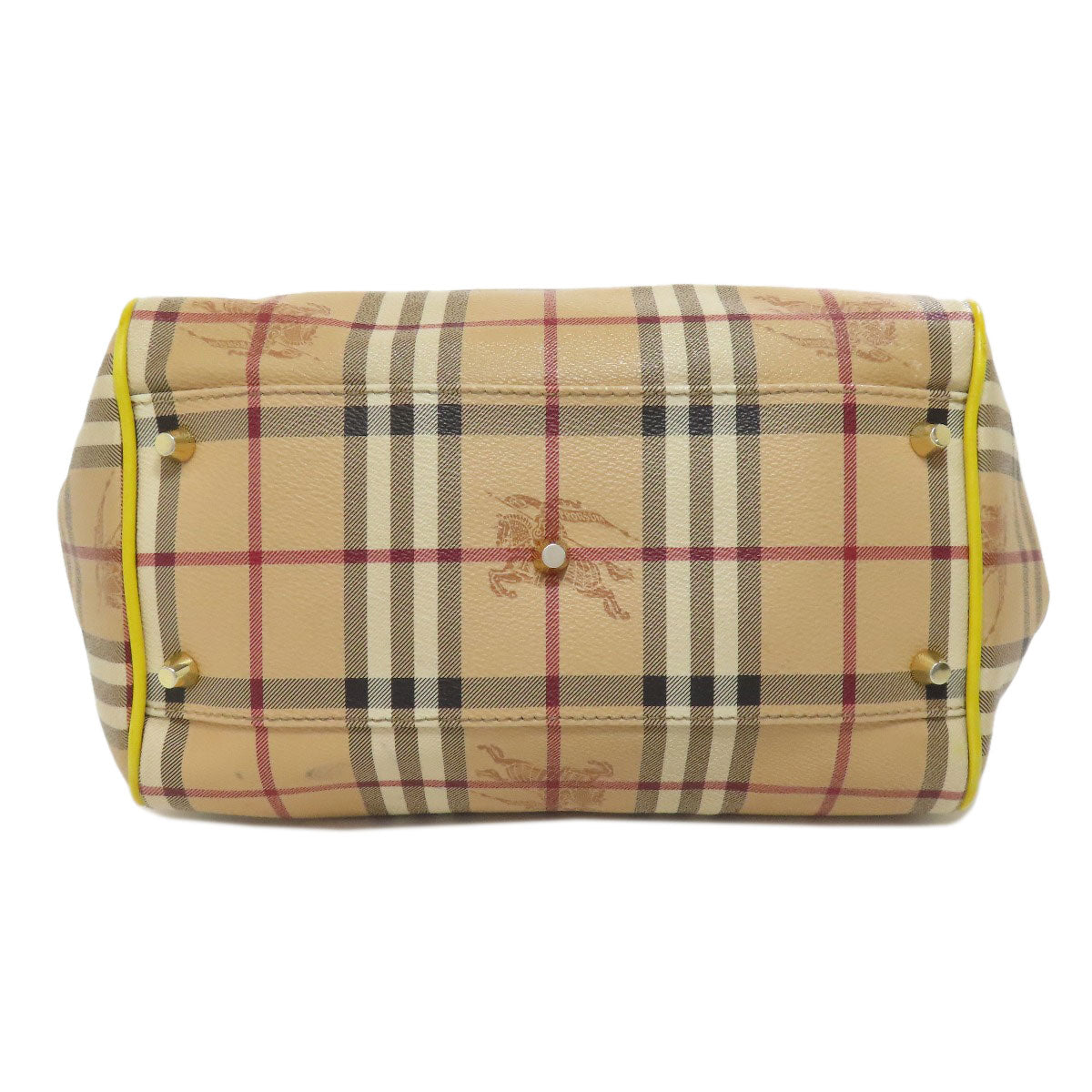 BURBERRY バーバリー ノバチェック トートバッグ PVC レディース 中古