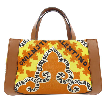VALENTINO バレンティノ Vロゴ ミニバンダナプリント 2WAY ハンドバッグ キャンバス レディース 中古