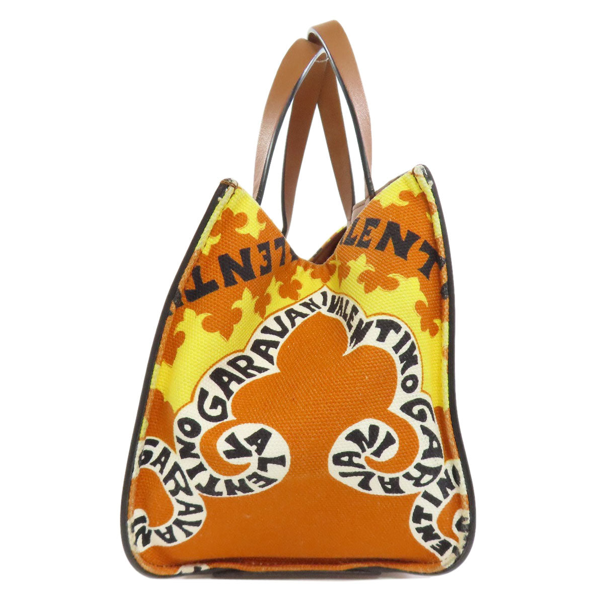 VALENTINO バレンティノ Vロゴ ミニバンダナプリント 2WAY ハンドバッグ キャンバス レディース 中古