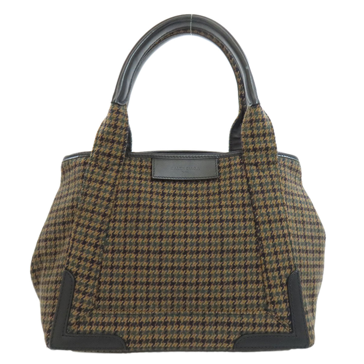 BALENCIAGA バレンシアガ 339933 ネイビーカバス ハンドバッグ ウール レディース 中古