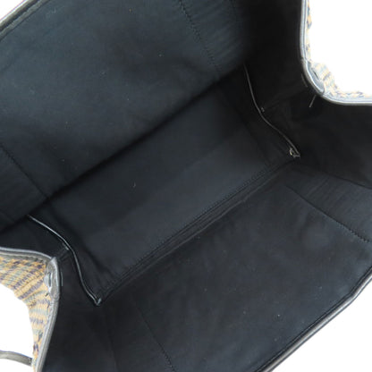 BALENCIAGA バレンシアガ 339933 ネイビーカバス ハンドバッグ ウール レディース 中古