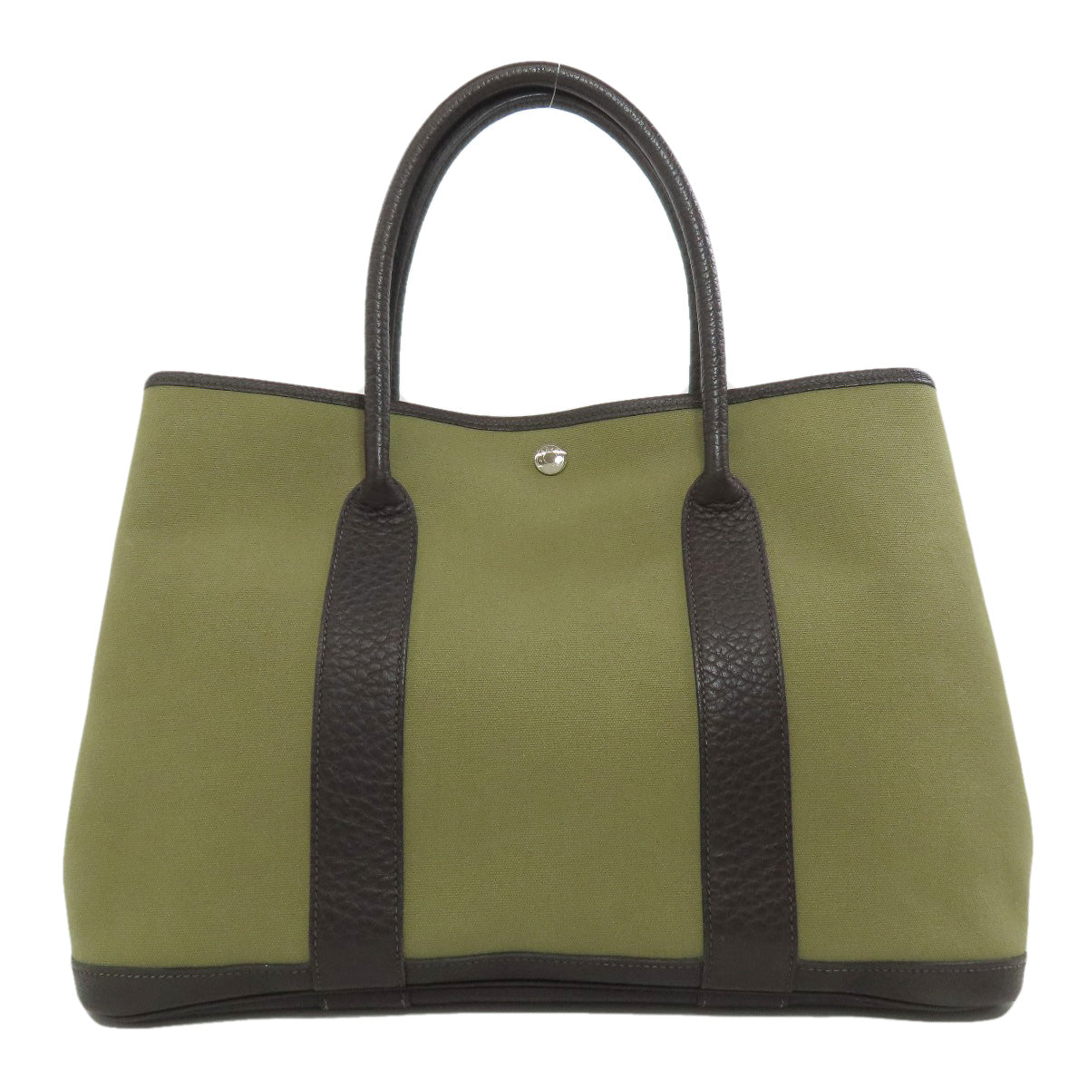 HERMES エルメス ガーデンパーティPM シルバー金具 トートバッグ トワルオフィシェ レディース 中古