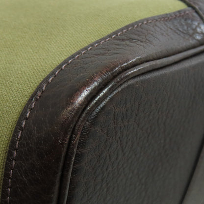 HERMES エルメス ガーデンパーティPM シルバー金具 トートバッグ トワルオフィシェ レディース 中古