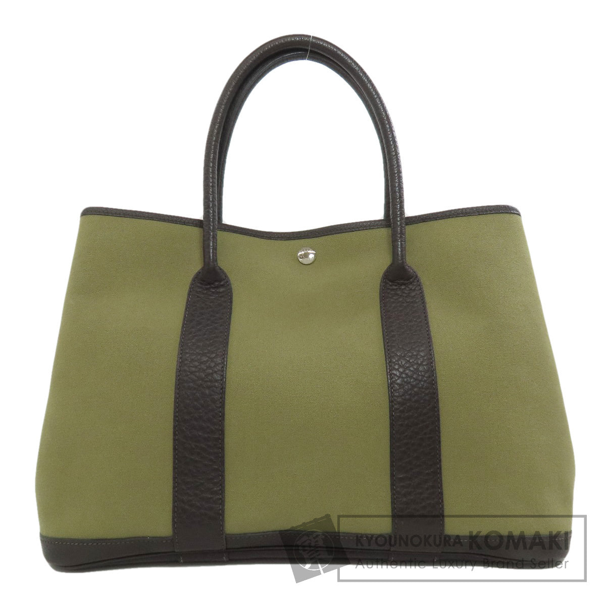 HERMES エルメス ガーデンパーティPM シルバー金具 トートバッグ トワルオフィシェ レディース 中古