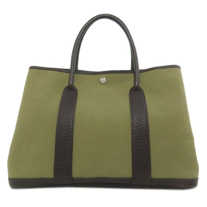 HERMES エルメス ガーデンパーティPM シルバー金具 トートバッグ トワルオフィシェ レディース 中古