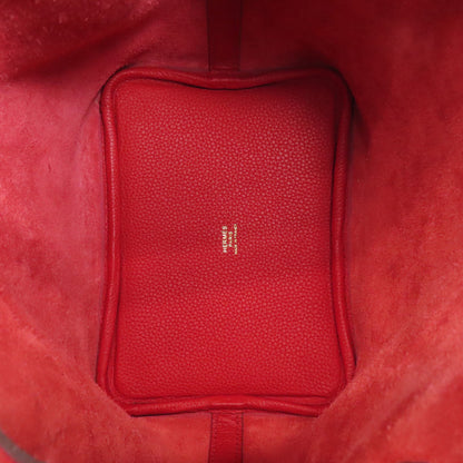 HERMES エルメス ピコタンロックPM ヴァーミリオン ゴールド金具 ハンドバッグ トリヨン レディース 中古