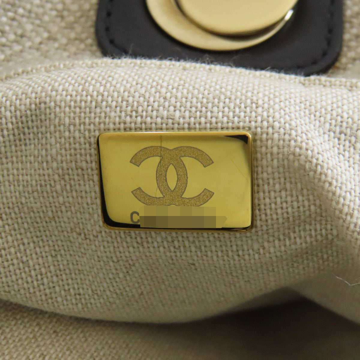 CHANEL シャネル ドーヴィル ゴールド金具 トートバッグ キャンバス レディース 中古