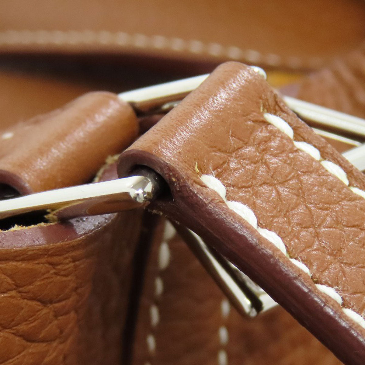 HERMES エルメス ピコタンロックMM ゴールド シルバー金具 ハンドバッグ トリヨン レディース 中古
