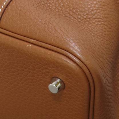 HERMES エルメス ピコタンロックMM ゴールド シルバー金具 ハンドバッグ トリヨン レディース 中古