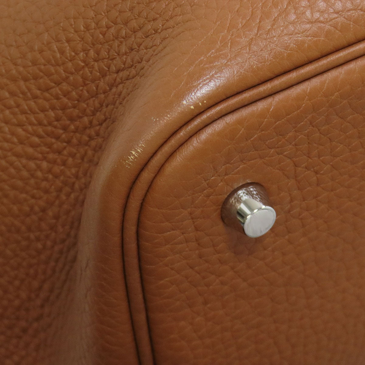HERMES エルメス ピコタンロックMM ゴールド シルバー金具 ハンドバッグ トリヨン レディース 中古