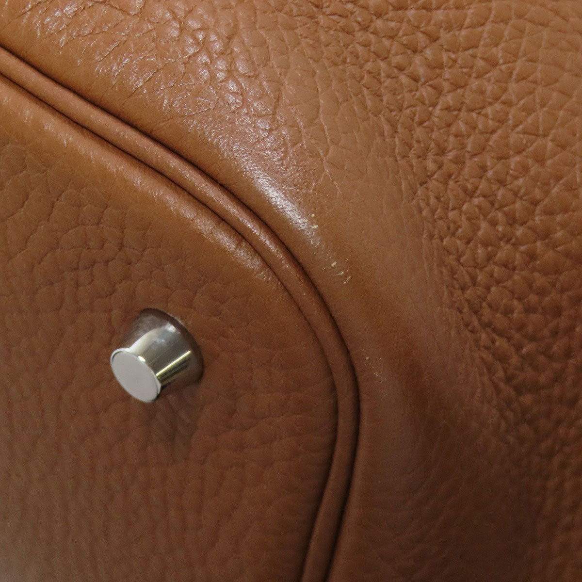 HERMES エルメス ピコタンロックMM ゴールド シルバー金具 ハンドバッグ トリヨン レディース 中古