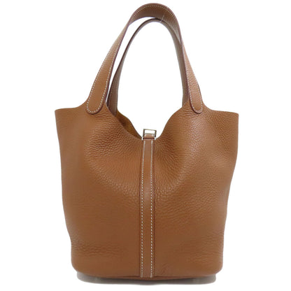 HERMES エルメス ピコタンロックMM ゴールド シルバー金具 ハンドバッグ トリヨン レディース 中古