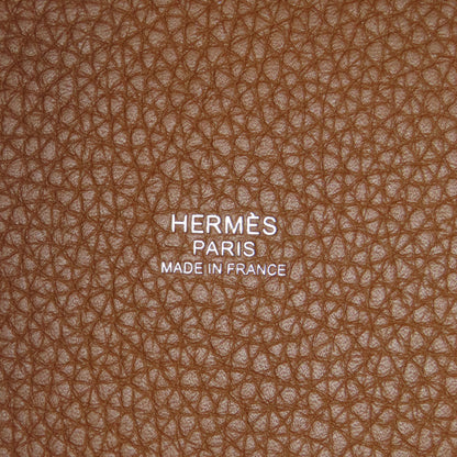 HERMES エルメス ピコタンロックMM ゴールド シルバー金具 ハンドバッグ トリヨン レディース 中古