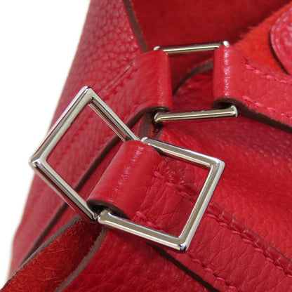 HERMES エルメス ピコタンロックMM ルージュカザック シルバー金具 ハンドバッグ トリヨン レディース 中古