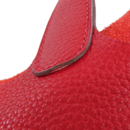 HERMES エルメス ピコタンロックMM ルージュカザック シルバー金具 ハンドバッグ トリヨン レディース 中古