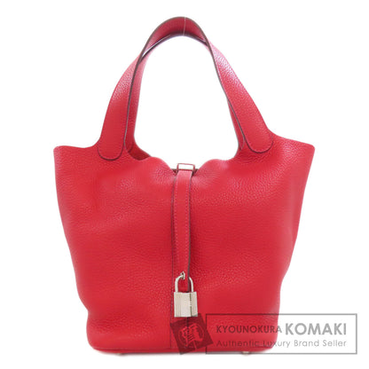HERMES エルメス ピコタンロックMM ルージュカザック シルバー金具 ハンドバッグ トリヨン レディース 中古