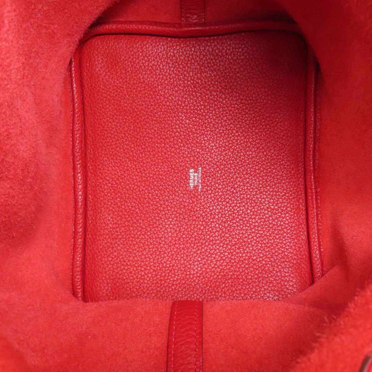 HERMES エルメス ピコタンロックMM ルージュカザック シルバー金具 ハンドバッグ トリヨン レディース 中古