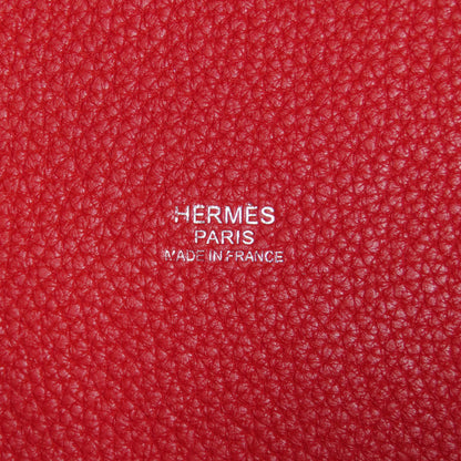 HERMES エルメス ピコタンロックMM ルージュカザック シルバー金具 ハンドバッグ トリヨン レディース 中古