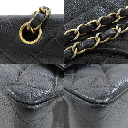 CHANEL シャネル チェーンショルダー ゴールド金具 ショルダーバッグ グレインド カーフスキン レディース 中古