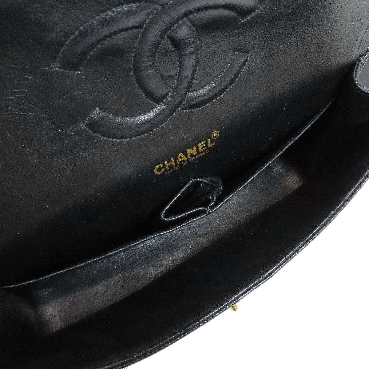 CHANEL シャネル チェーンショルダー ゴールド金具 ショルダーバッグ グレインド カーフスキン レディース 中古