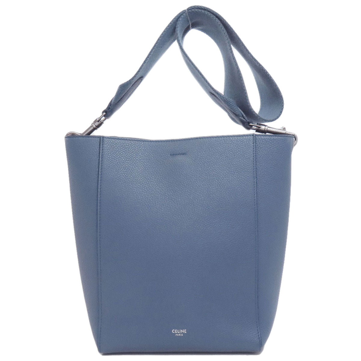 クリアランスSALE　セリーヌ　ブルー　3共布ショルダー紐付　タック入通勤バッグ CELINE セリーヌ ショルダーバッグ 京の蔵小牧 – ブランド京の蔵小牧