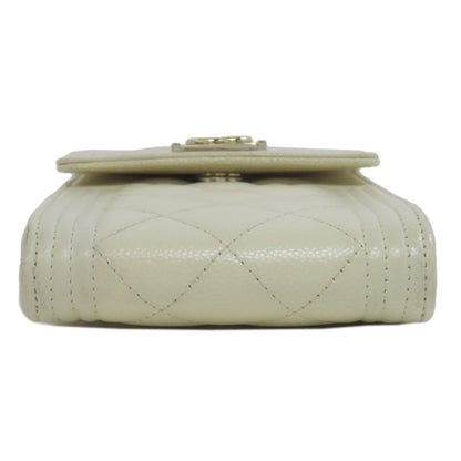 CHANEL シャネル ボーイシャネル ゴールド金具 スマートフォンケース グレインド カーフスキン レディース 中古