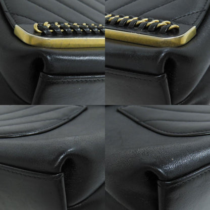 CHANEL シャネル Vステッチ ゴールド金具 2WAY ショルダーバッグ ラムスキン レディース 中古