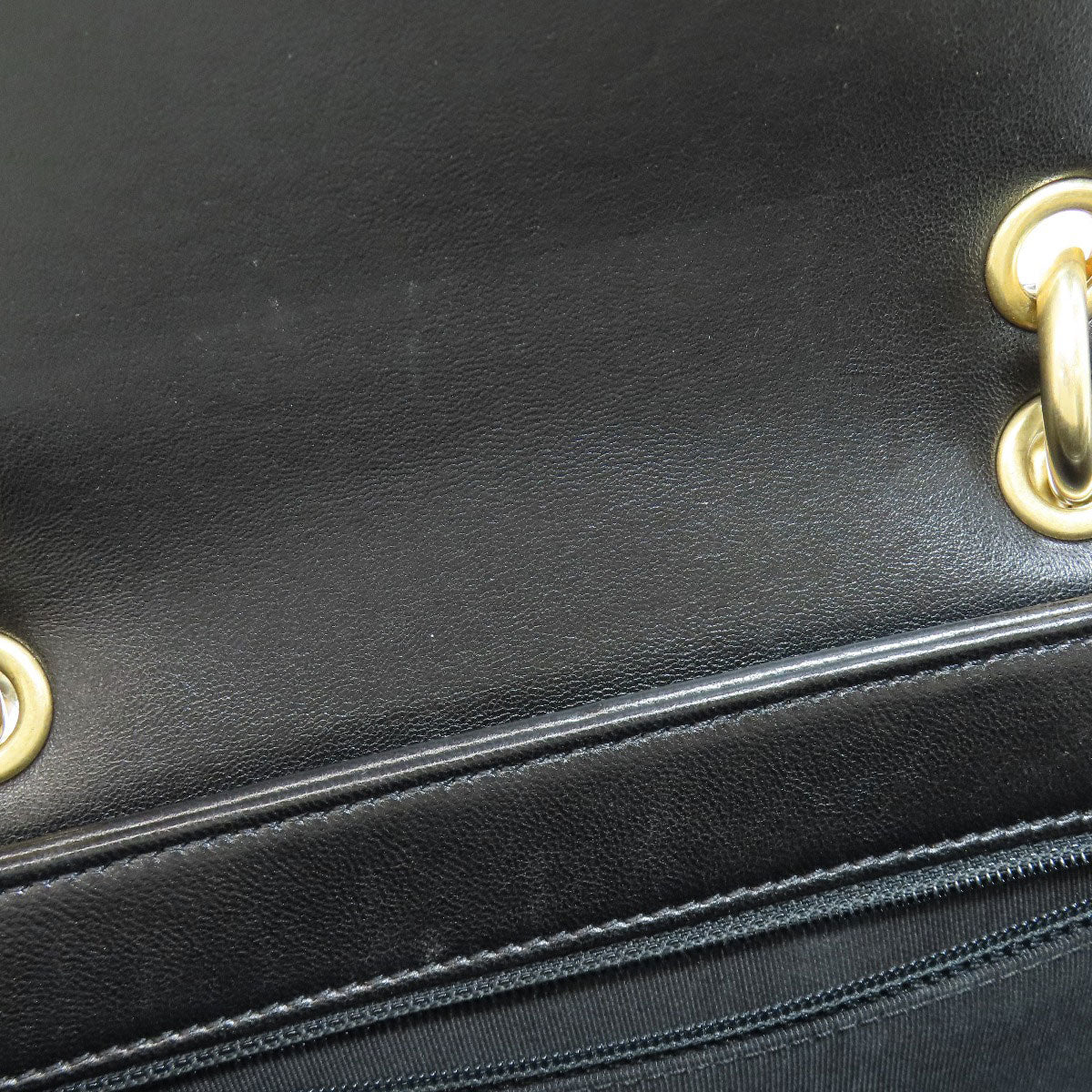 CHANEL シャネル Vステッチ ゴールド金具 2WAY ショルダーバッグ ラムスキン レディース 中古
