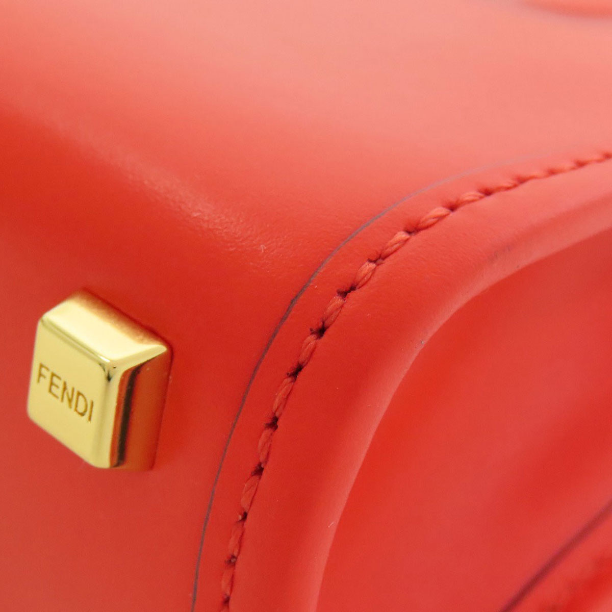 FENDI フェンディ サンシャインショッパー ミニ 2WAY ハンドバッグ レザー レディース 中古