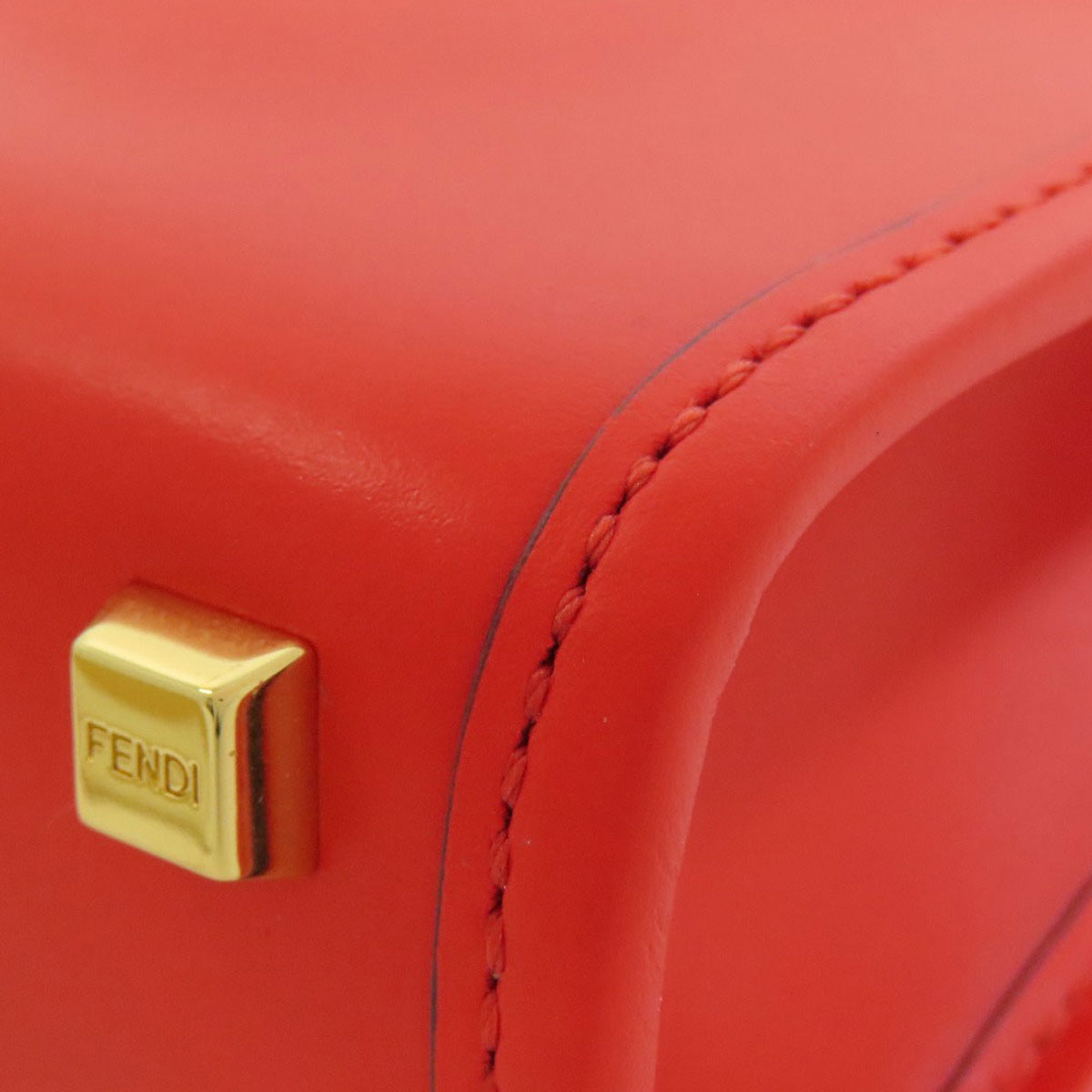 FENDI フェンディ サンシャインショッパー ミニ 2WAY ハンドバッグ レザー レディース 中古