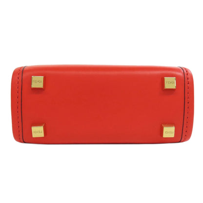 FENDI フェンディ サンシャインショッパー ミニ 2WAY ハンドバッグ レザー レディース 中古