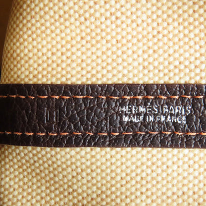 HERMES エルメス ガーデンファイル シルバー金具 ハンドバッグ トワルアッシュ レディース 中古