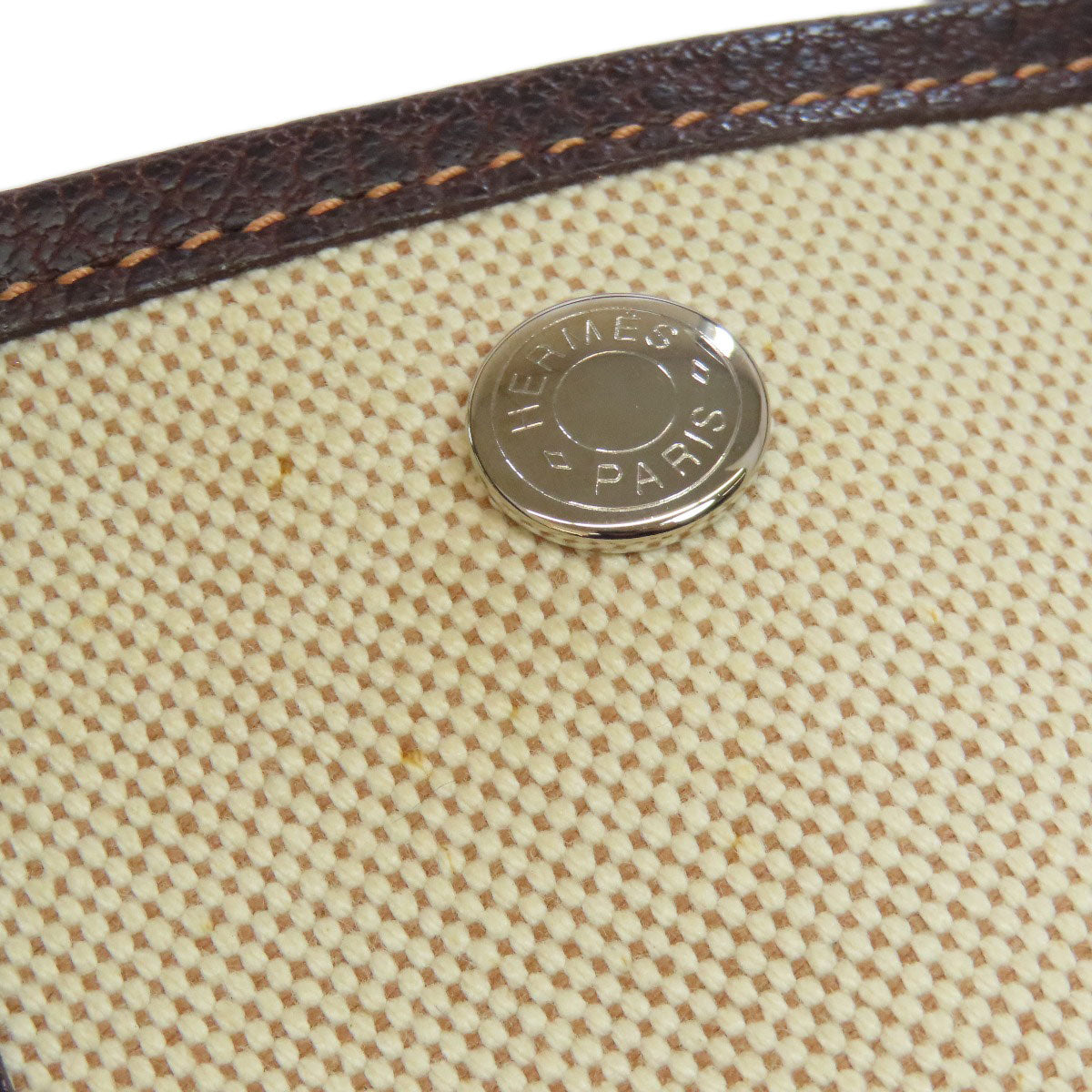 HERMES エルメス ガーデンファイル シルバー金具 ハンドバッグ トワルアッシュ レディース 中古
