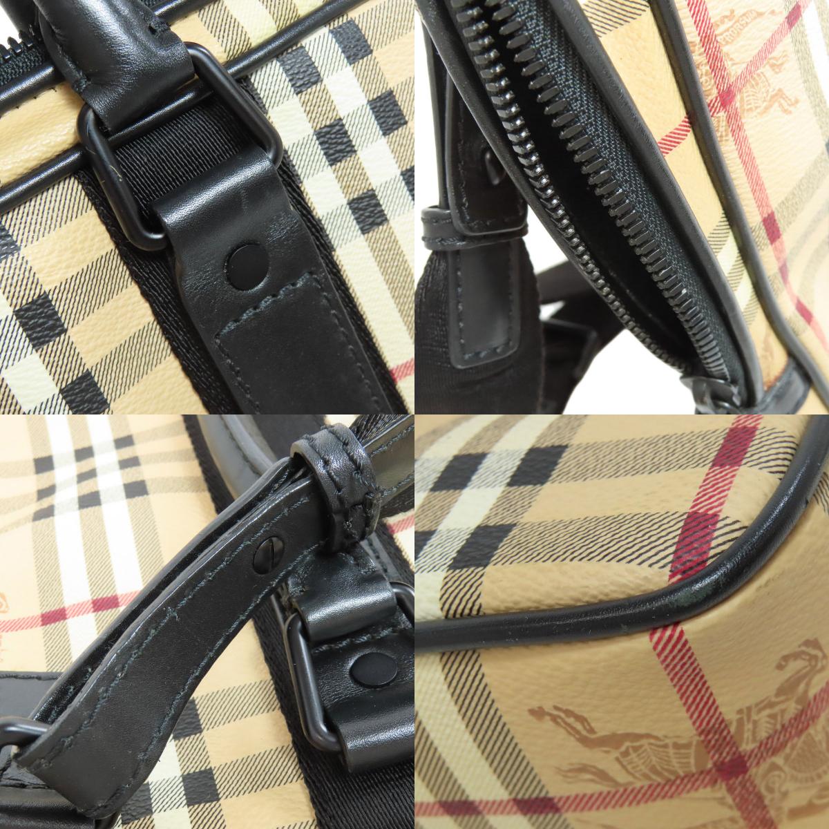 BURBERRY バーバリー ノバチェック 2WAY ビジネスバッグ PVC メンズ 中古