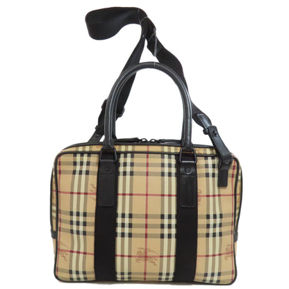 BURBERRY バーバリー ノバチェック 2WAY ビジネスバッグ PVC メンズ 中古