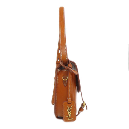 SAINT LAURENT サンローラン ロゴ ショルダーバッグ レザー レディース 中古