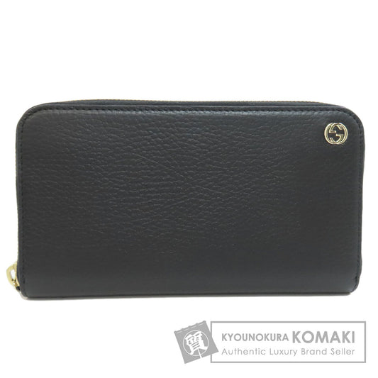 GUCCI グッチ 449347 インターロッキングG 長財布（小銭入れなし） レザー レディース 中古